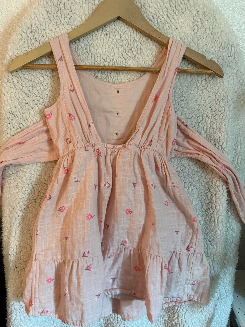 Cat & Jack Pink Floral Sundress Girls Small (6/7)